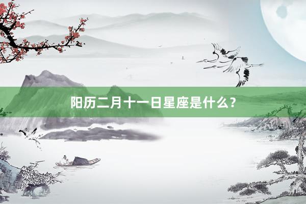 阳历二月十一日星座是什么？
